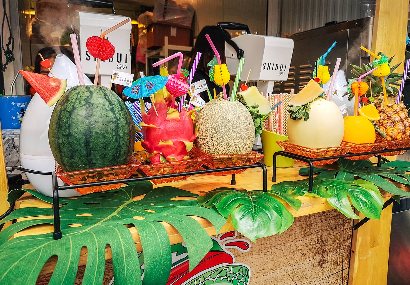 cocktail-uri de pepene galben la piața de weekend Chatuchak din Bangkok - postarea finală a ghidului pe blog