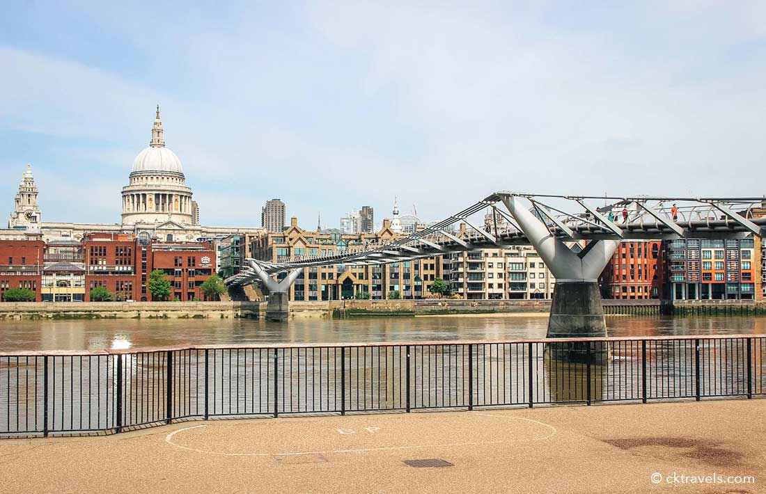 Millennium Bridge London. Copyright CK Travels