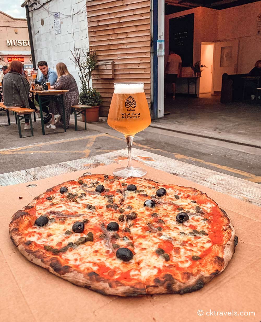 Pizza at Wildcard Brewery Walthamstow, copyright CK Travels