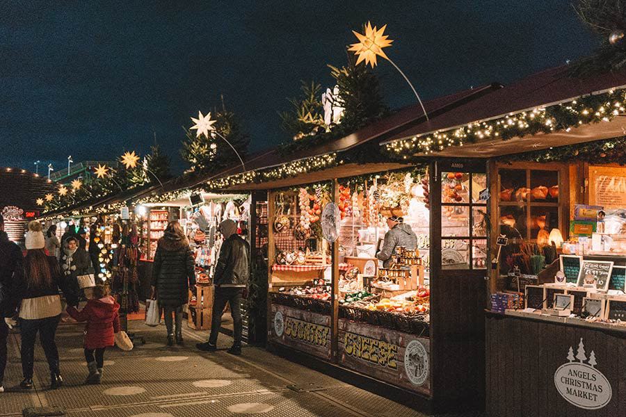 Markets in London during Christmas Time
