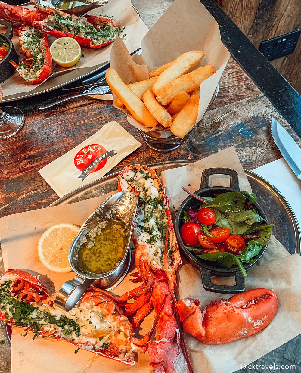 Big Easy Canary Wharf London lobster. Copyright CK Travels