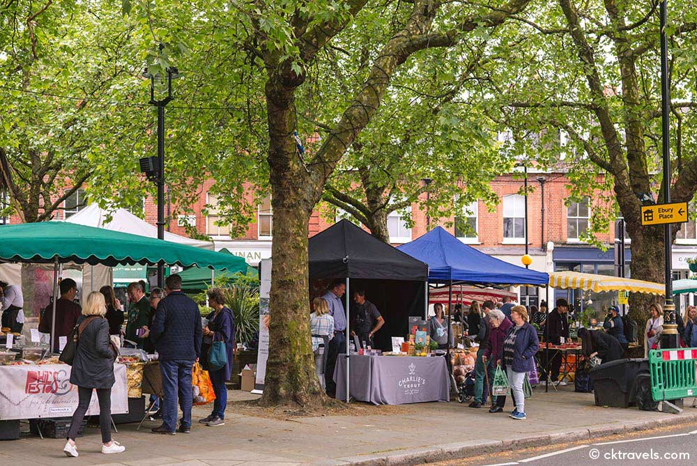 Pimlico Road Farmers Market Belgravia - one of the best Saturday markets in London