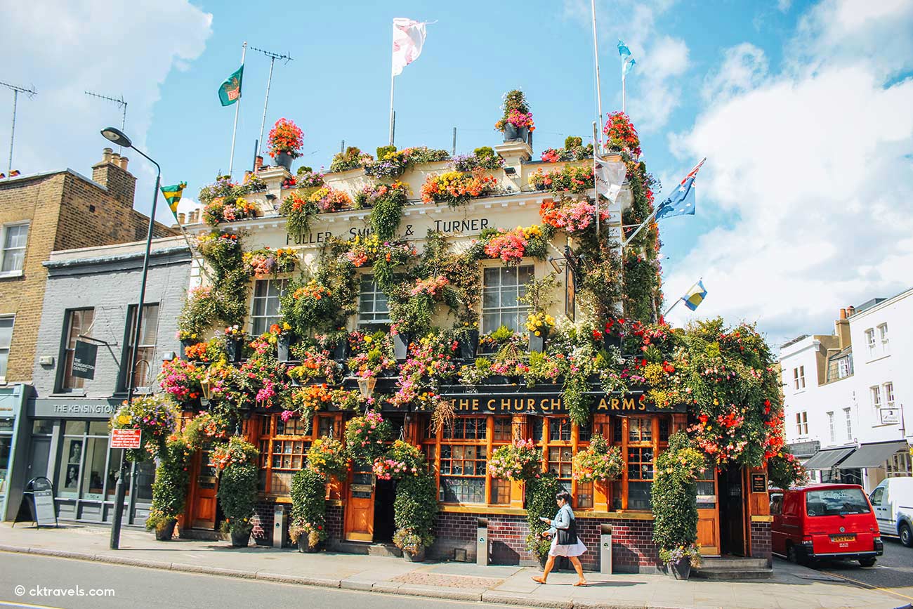 The Churchill Arms pub in Kensington / Notting Hill