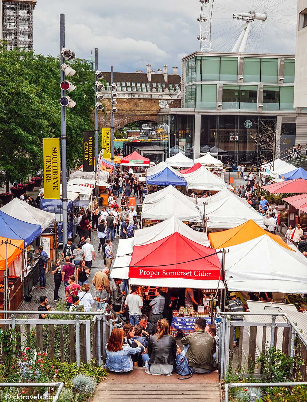 Southbank Centre Food Market on a Saturday