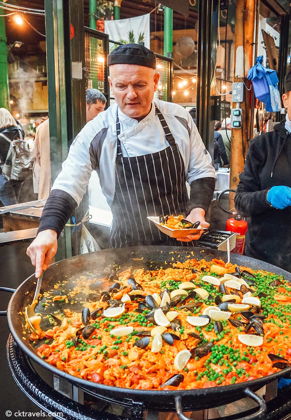 Borough market on a Saturday in London