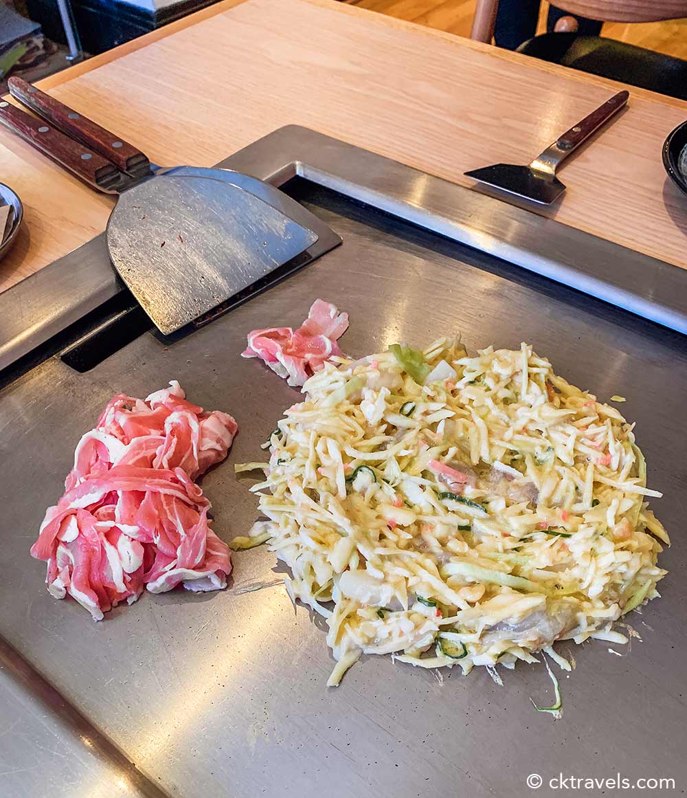 Okonomiyaki at Abeno restaurant, Bloomsbury London