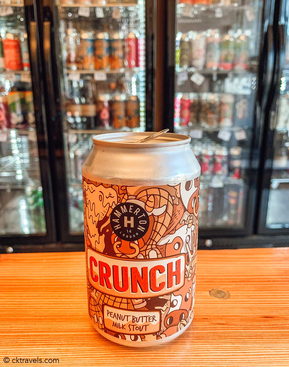 Crunch Hammerton beer. 151 For the Road craft beer and bottle store, Blackhorse Road Walthamstow London 