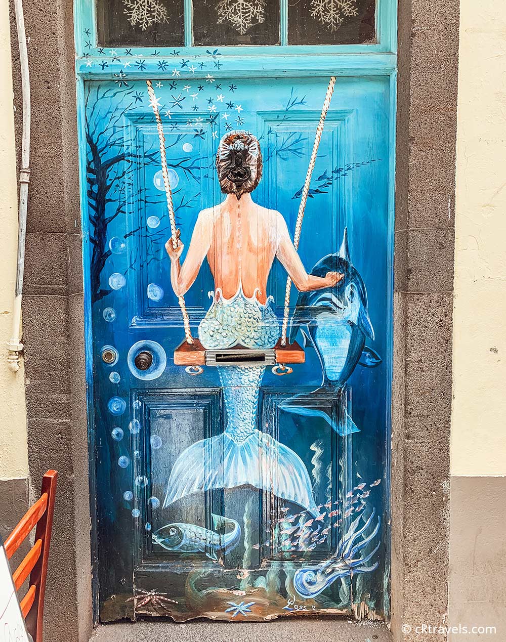 Painted doors, Rua de Santa Maria in Funchal Madeira