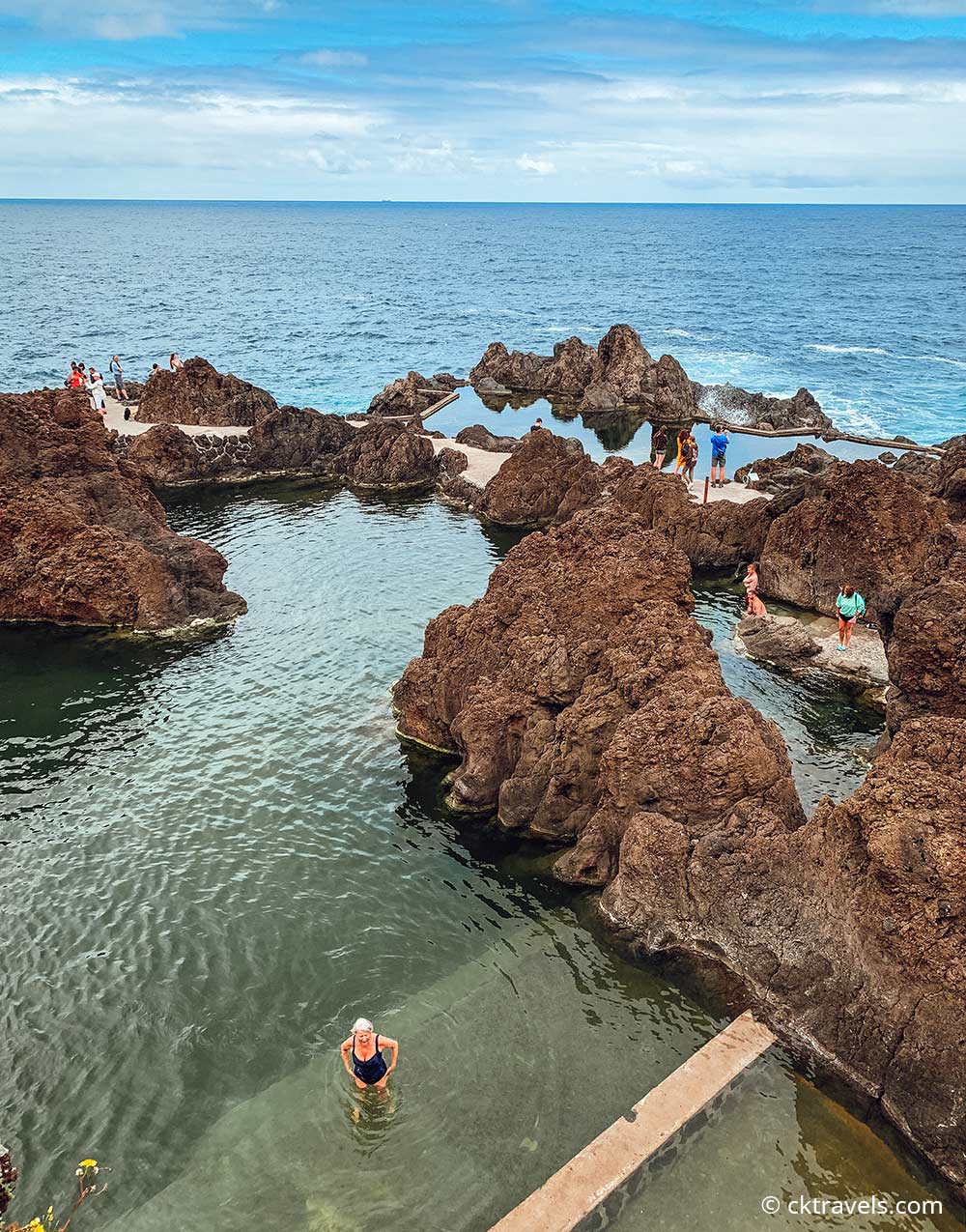 Natural rock pools by the sea in Porto Moniz, Madeira