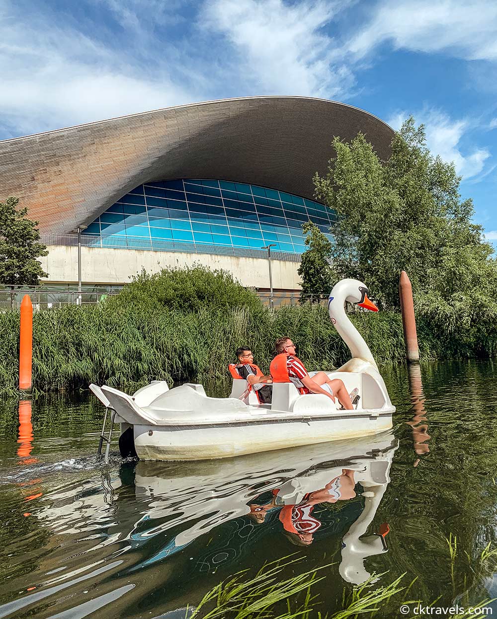 swan pedalos Stratford Olympic Park London