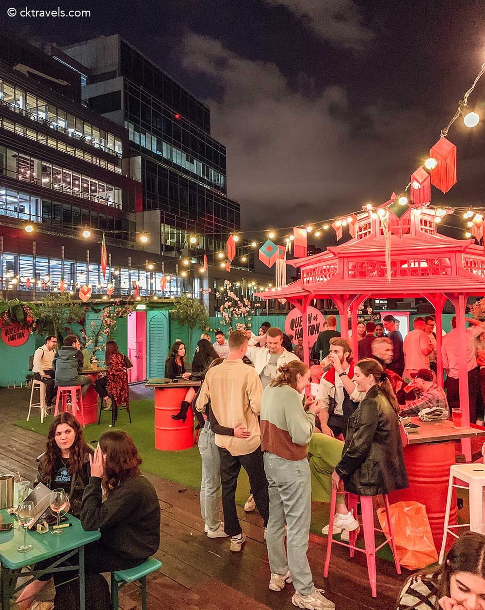 The Queen of Hoxton rooftop bar in Shoreditch