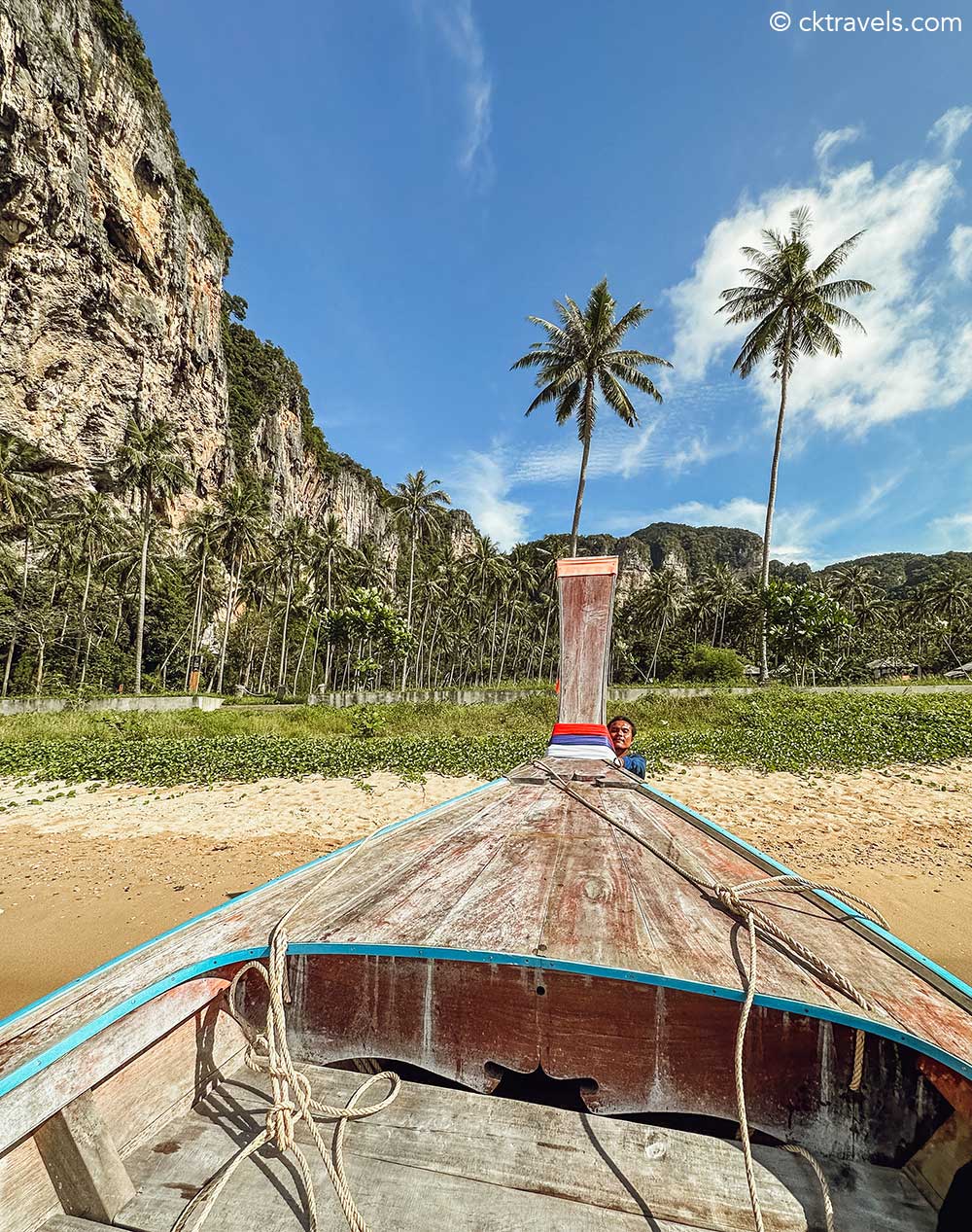 How to get from Krabi (Ao Nang) to Railay Beach by longtail boat 