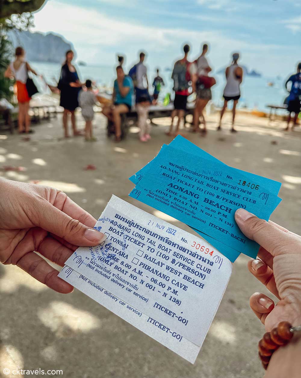 How to get from Krabi (Ao Nang) to Railay Beach by longtail boat tickets