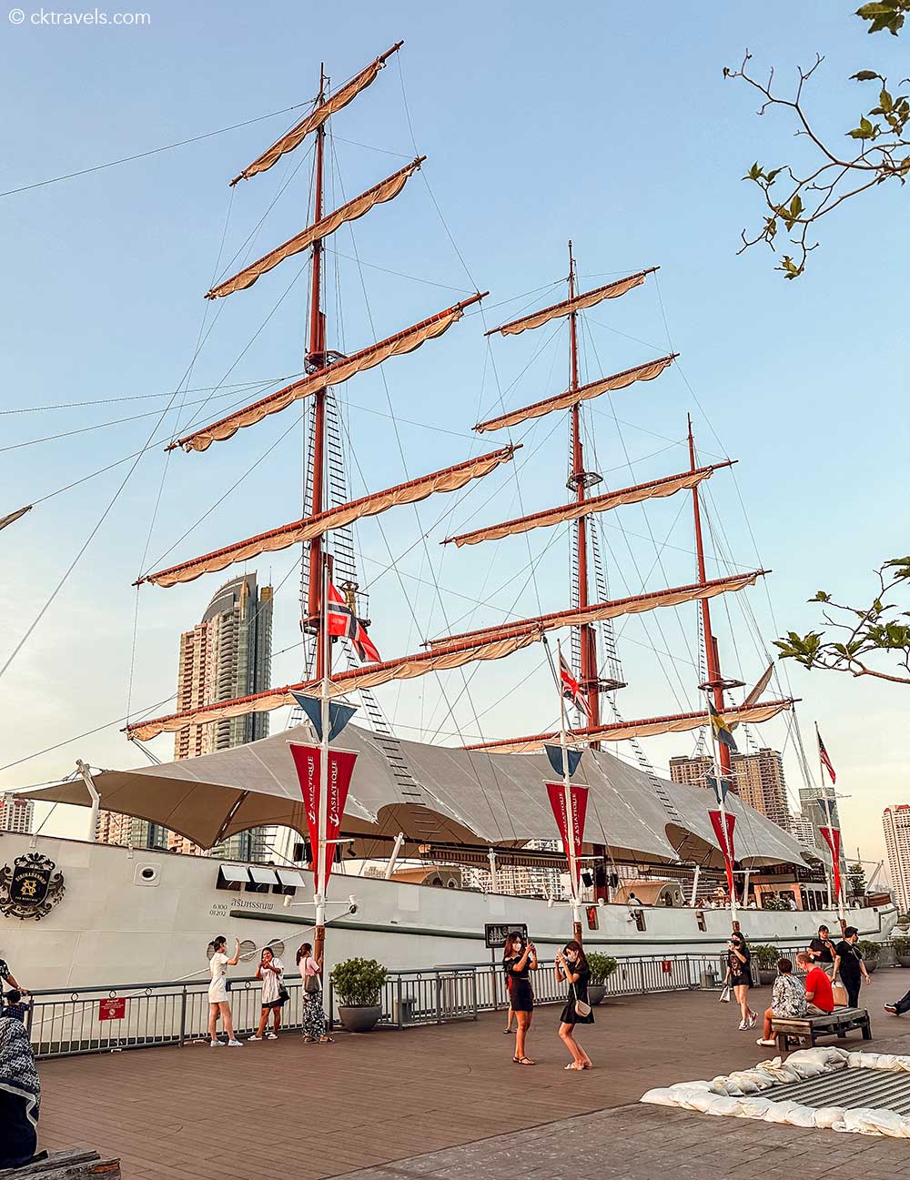 Sirimahannop Tall Ship – The Heritage at Asiatique night market on Bangkok's Riverfront