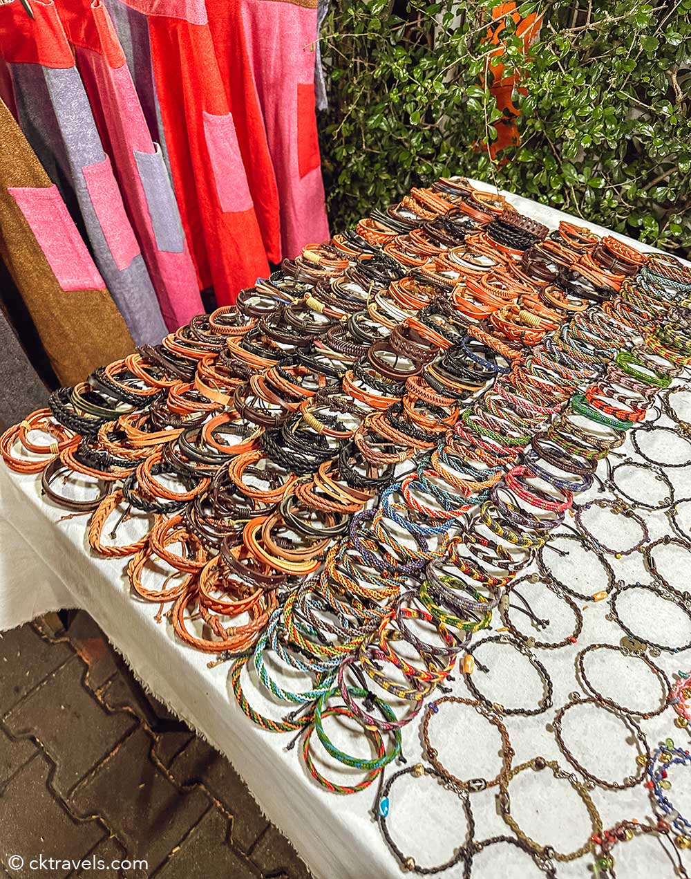 bracelet stall at Chiang Mai Friday Night Market (Kad Kongkao Walking Street)