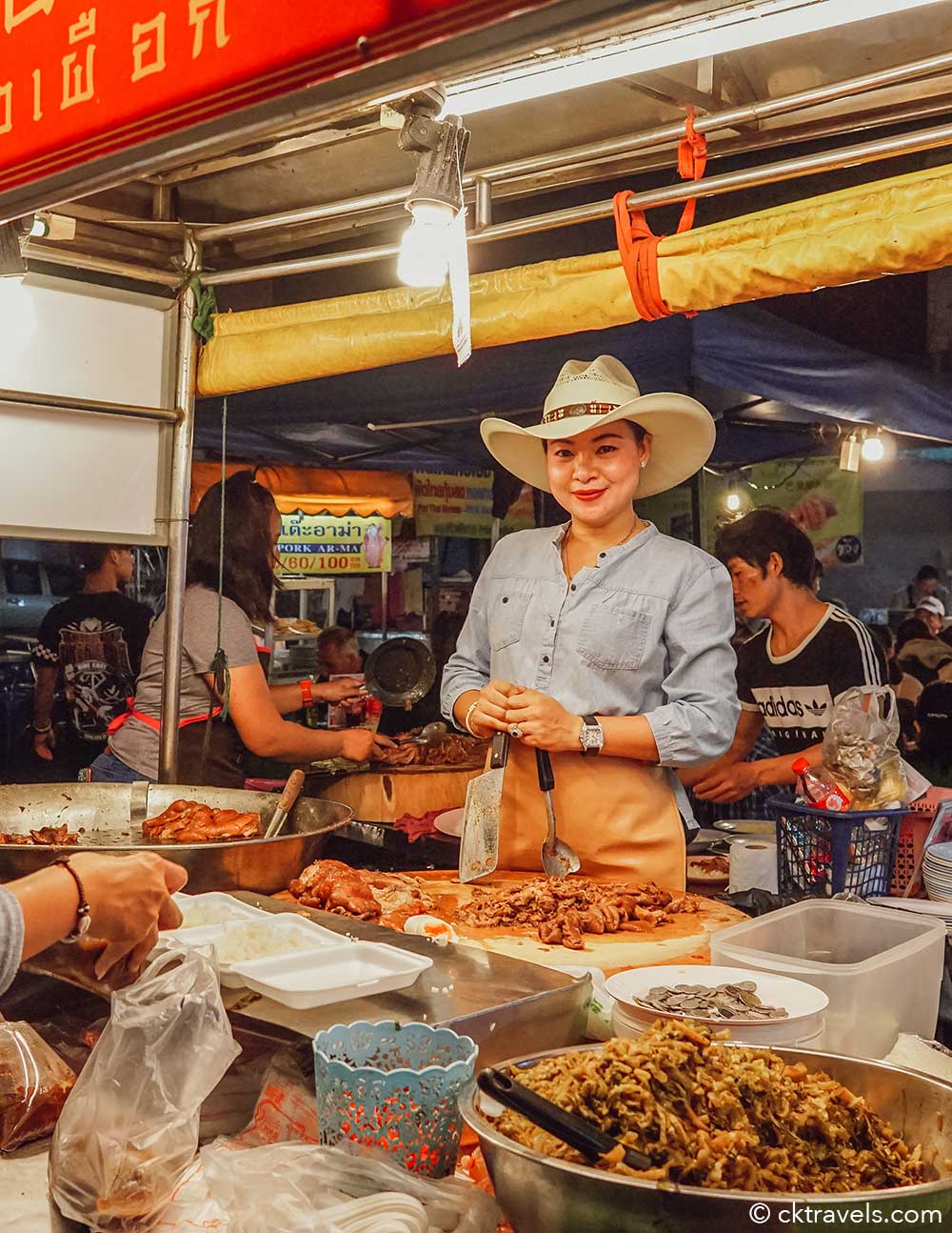 Cowboy Hat Lady Chang Puak Gate Night Market (north gate market) Chiang Mai