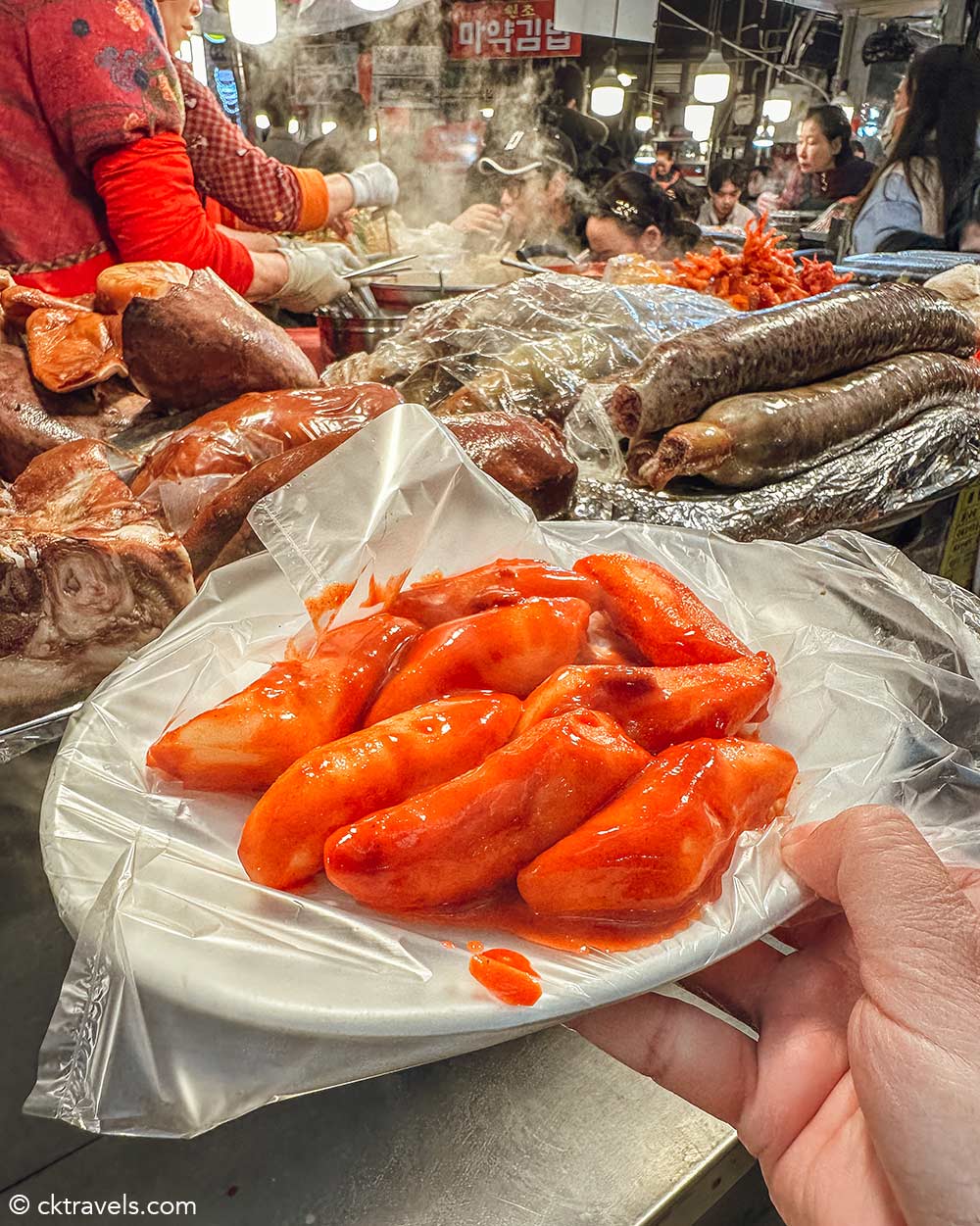 Rice Cakes (Tteokbokki) at Gwangjang Market Seoul