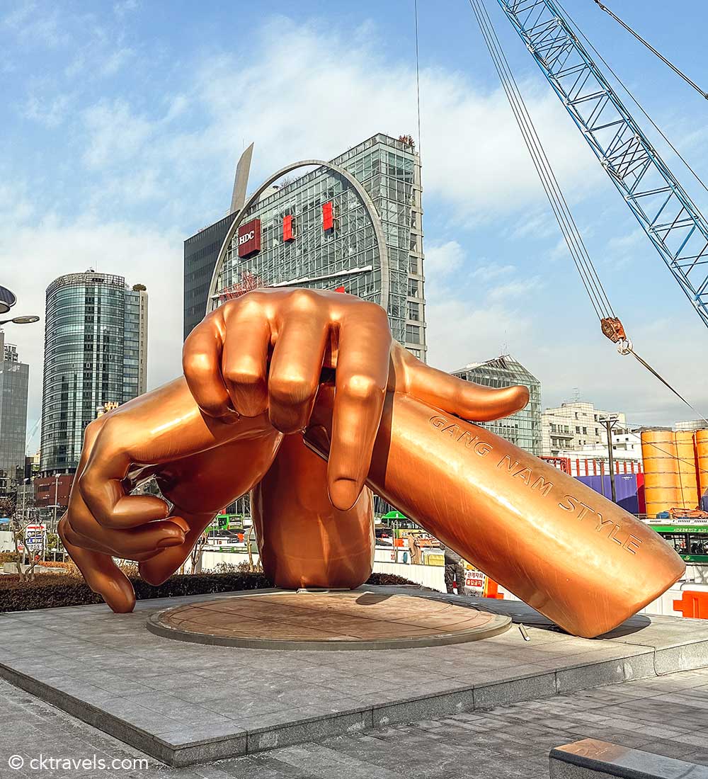 Gangnam Style statue Seoul South Korea - Where to stay in Seoul / Best Neighborhoods