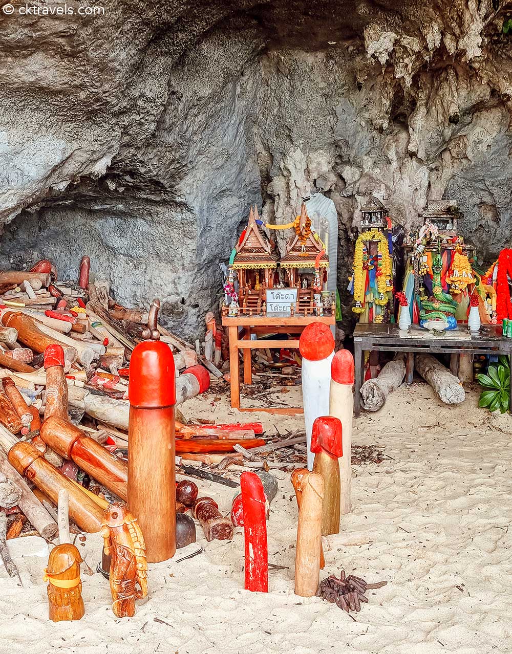 Phra Nang Princess Cave AKA Lingam / dildo cave Railay Beach Krabi Thailand