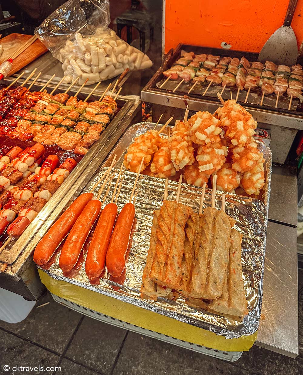 Korean Hot Dog at Gwangjang Market Seoul