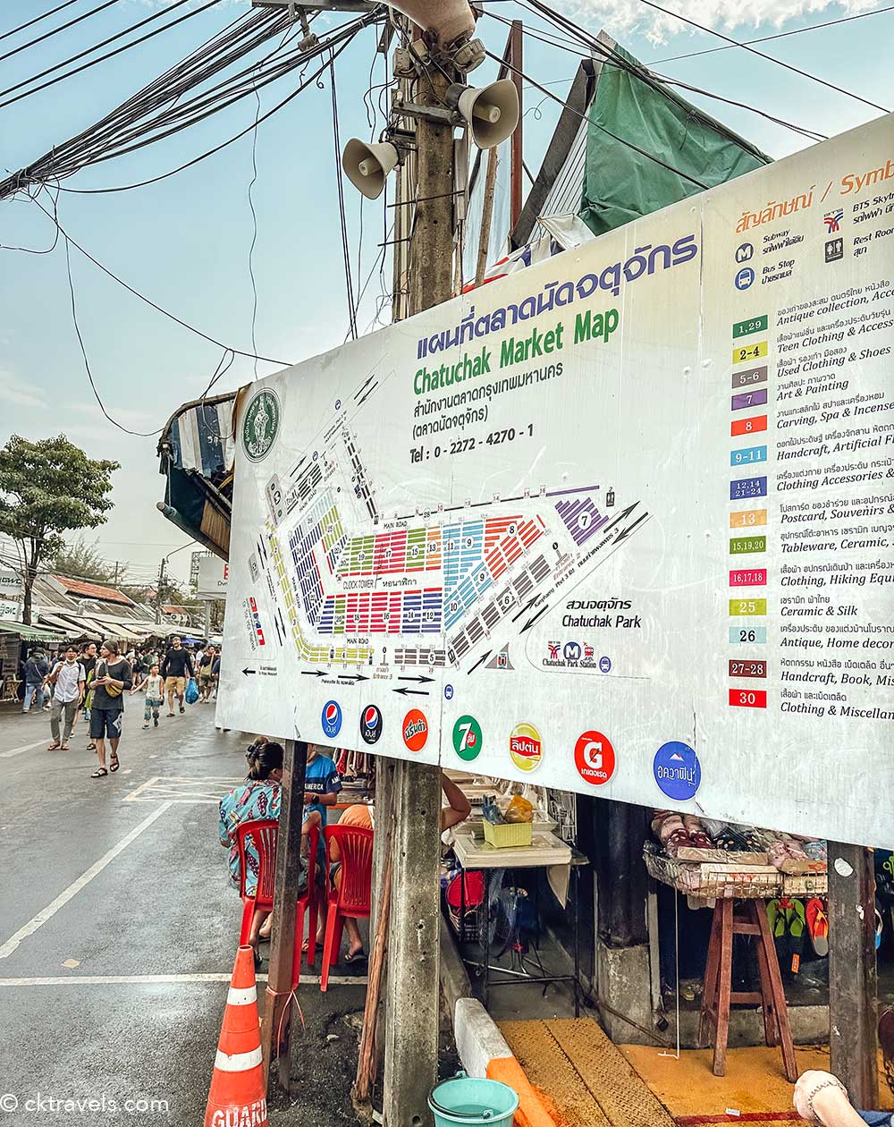 Chatuchak Weekend Market Bangkok map