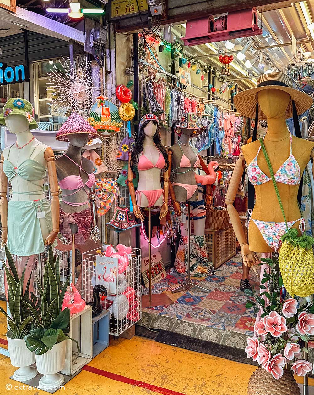 Chatuchak Weekend Market Bangkok bikini clothing stall