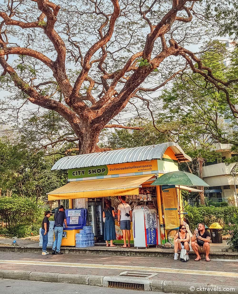 City shop at Lumphini Park Bangkok