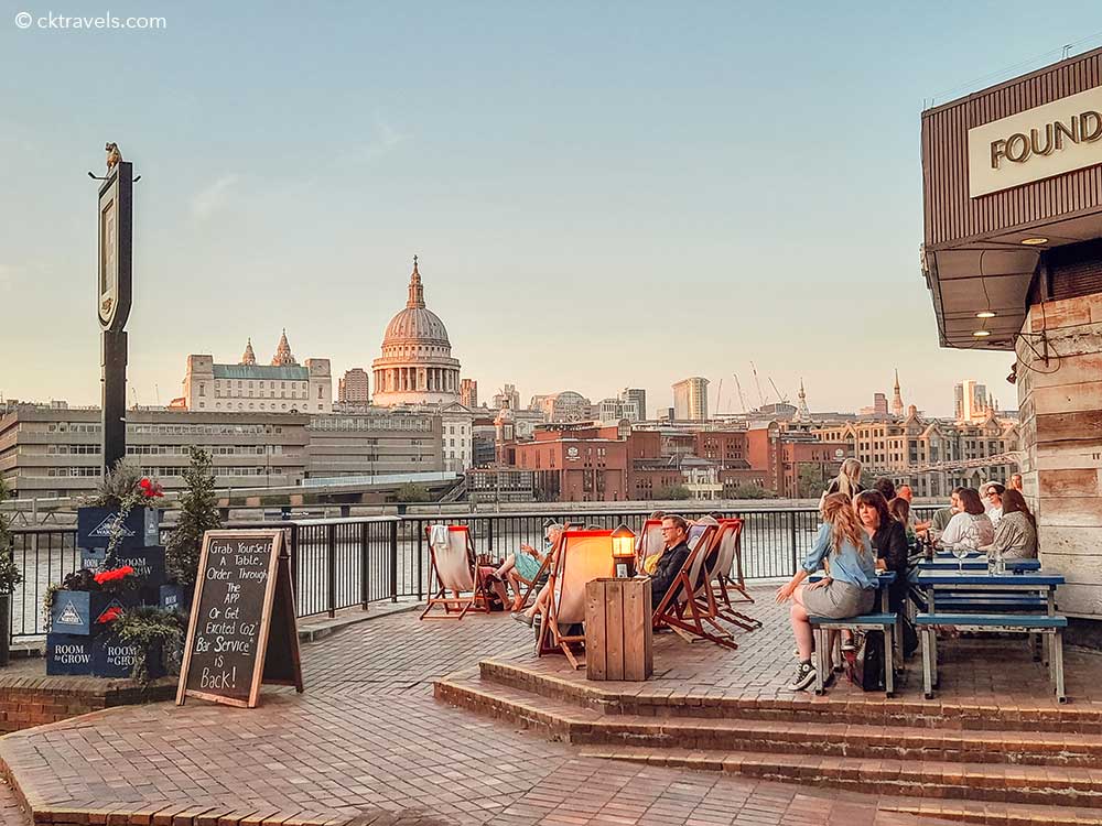Best views in London - The Founder’s Arms Pub, South Bank
