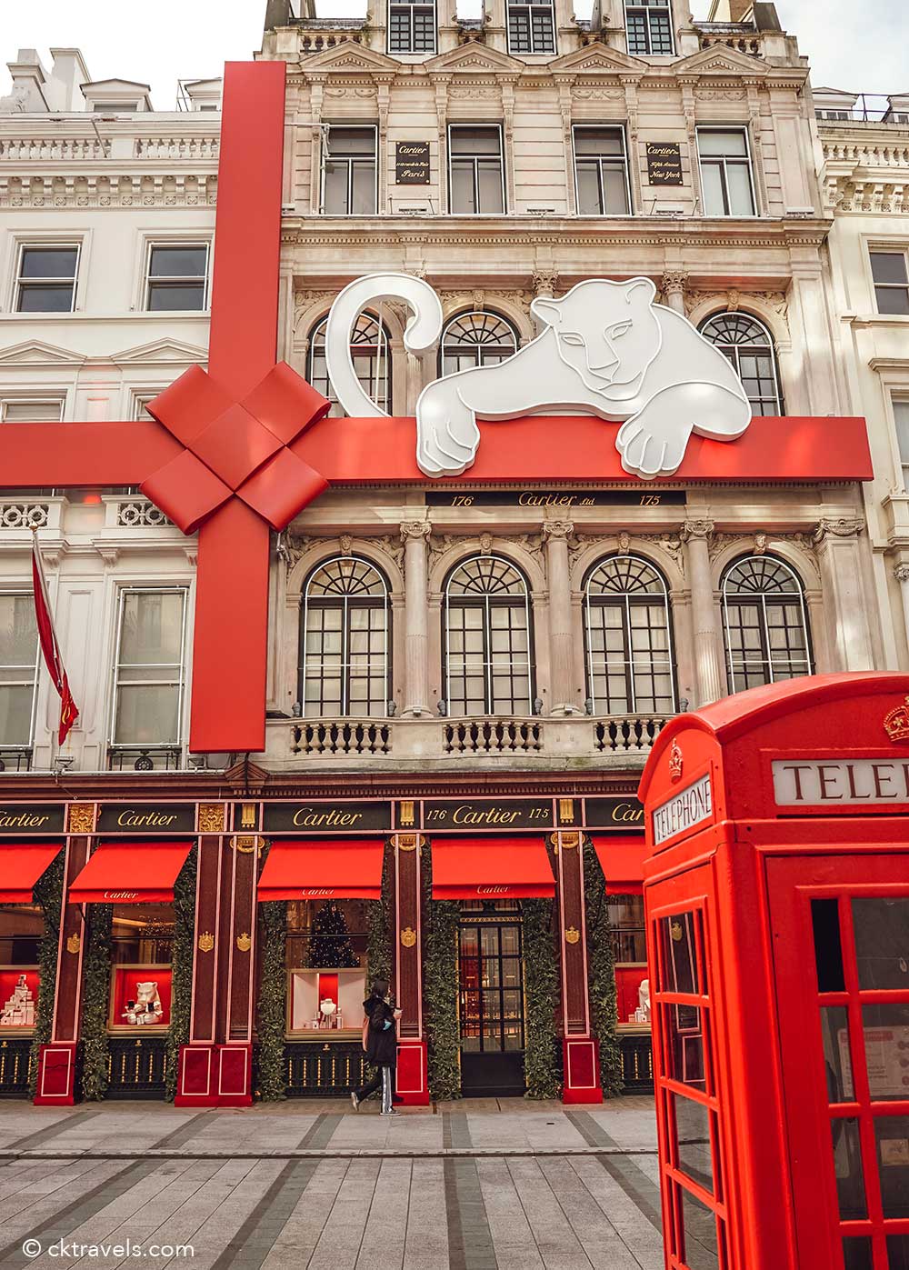 Cartier Bond Street London Christmas decorations