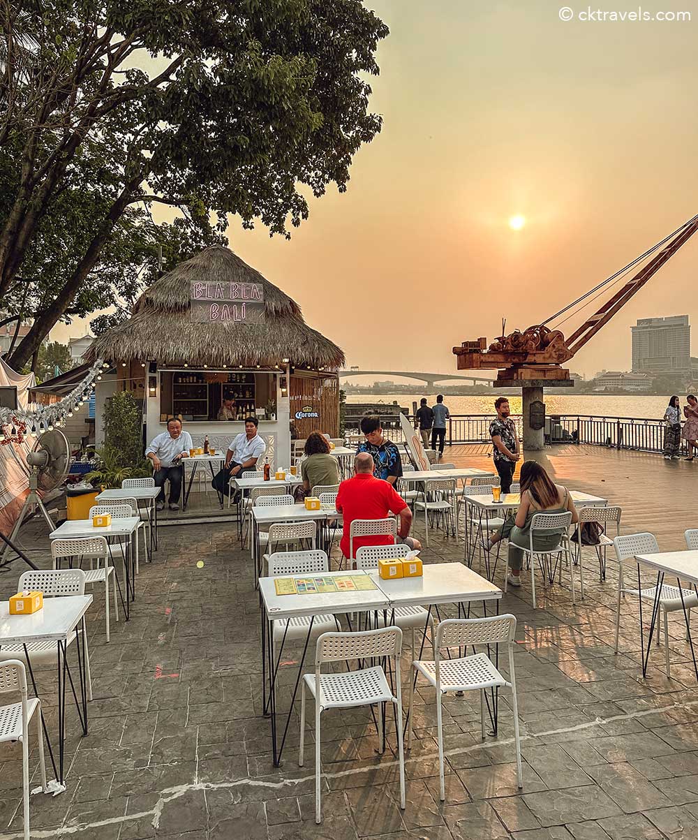 sunset bar in Bangkok by the river