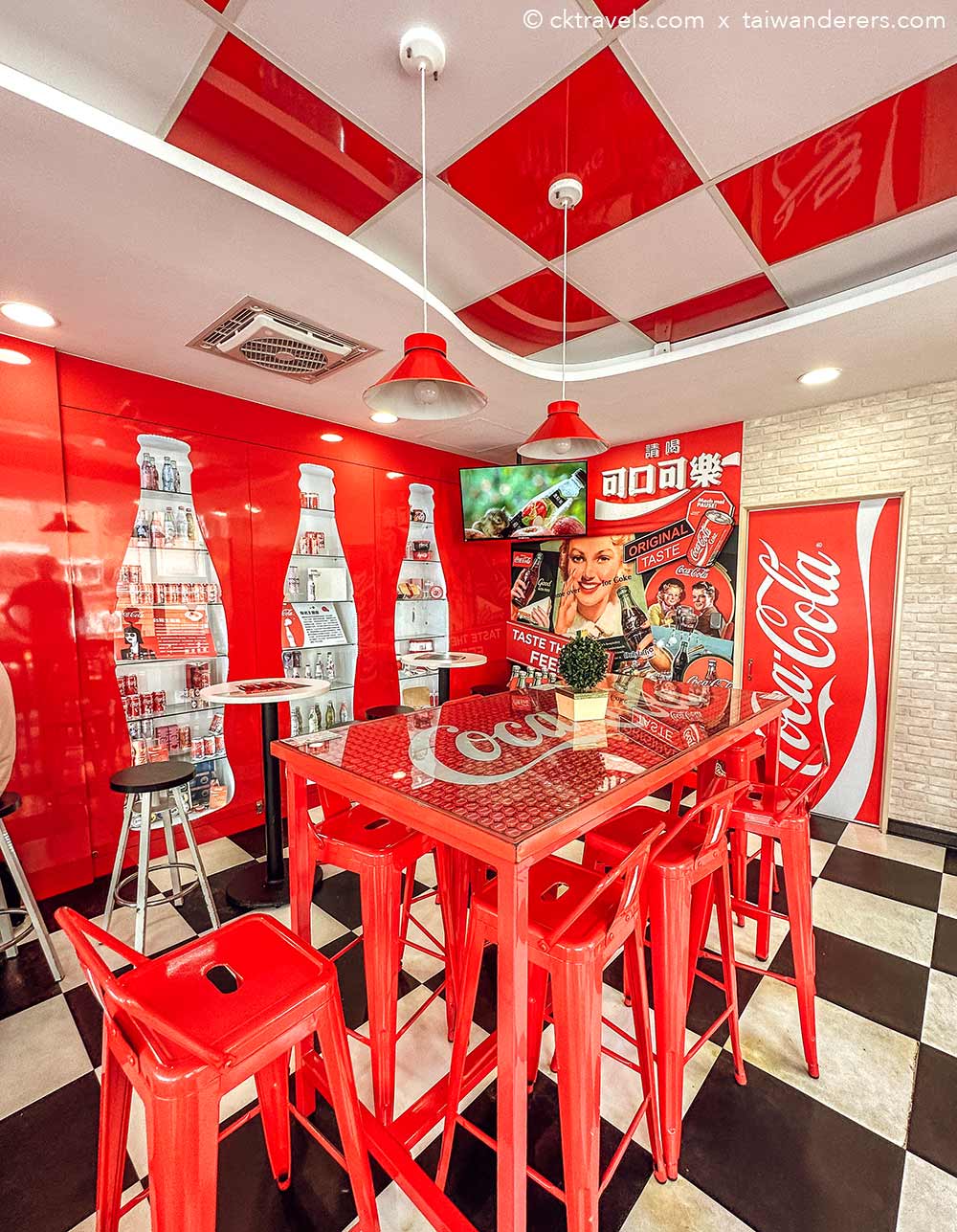Coca Cola themed 7-eleven convenience store in Taipei Taiwan