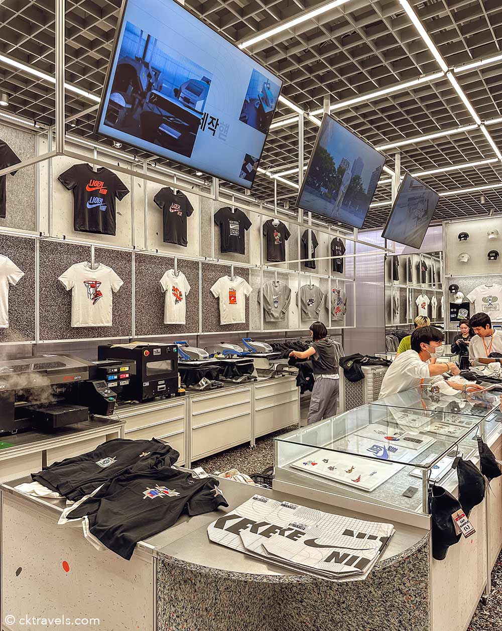 Customize and create your own NIKE gear myeongdong Seoul