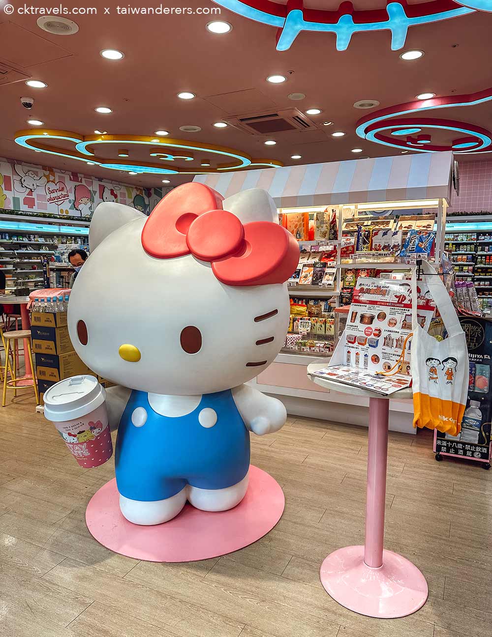 Sanrio Hello Kitty themed 7-eleven convenience store in Taipei Taiwan