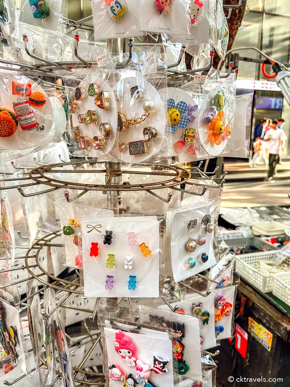 fashion accessories at Myeongdong Night Market in Seoul