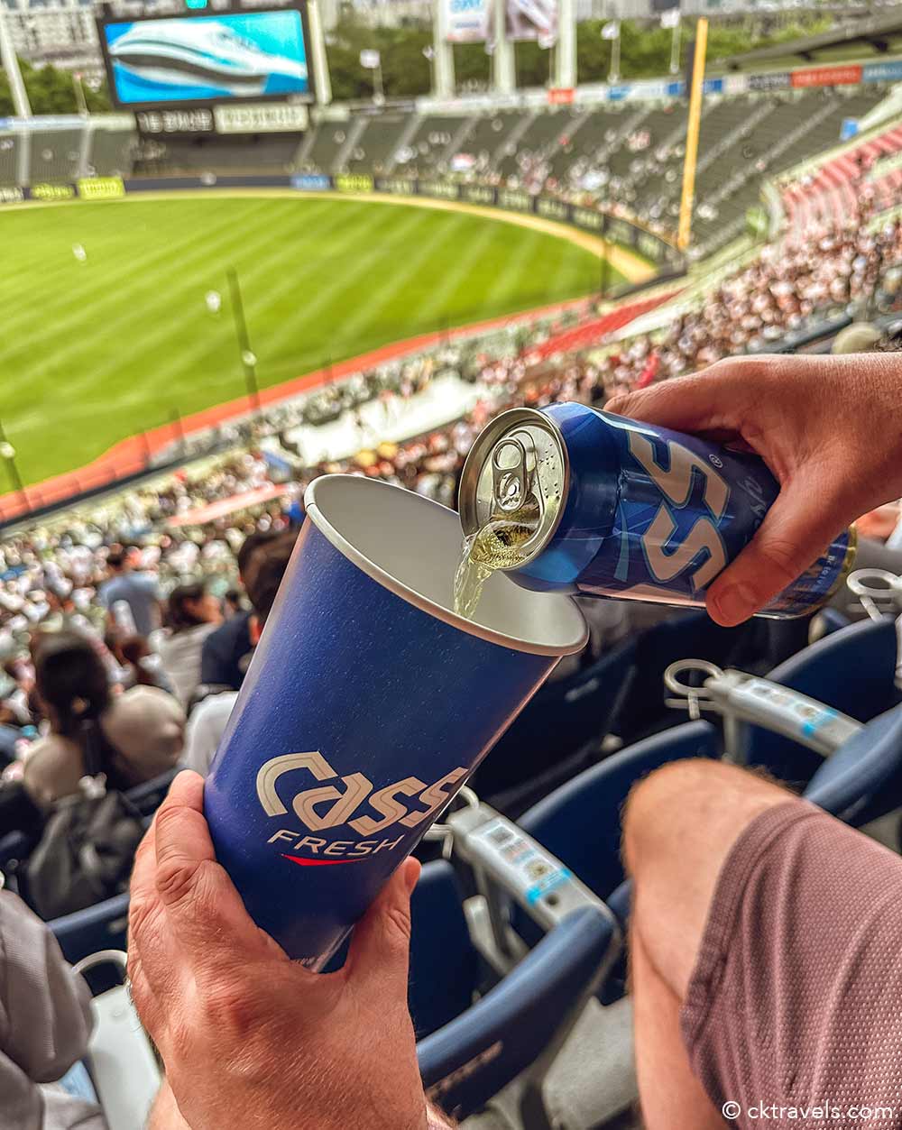 Cass Beer at South Korean Baseball Games - Jamsil Stadium