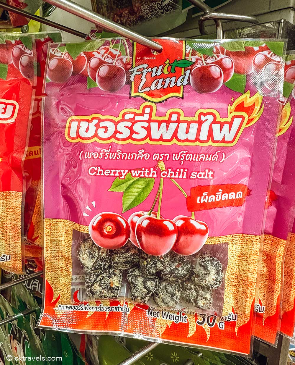 cherry with chilli salt dried fruit 7-Eleven Thailand 