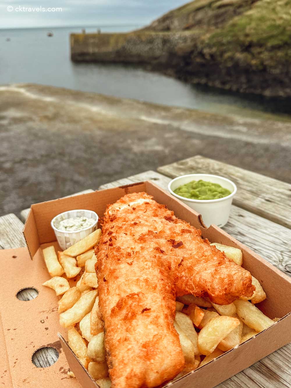 Fish and chips Porthgain Wales