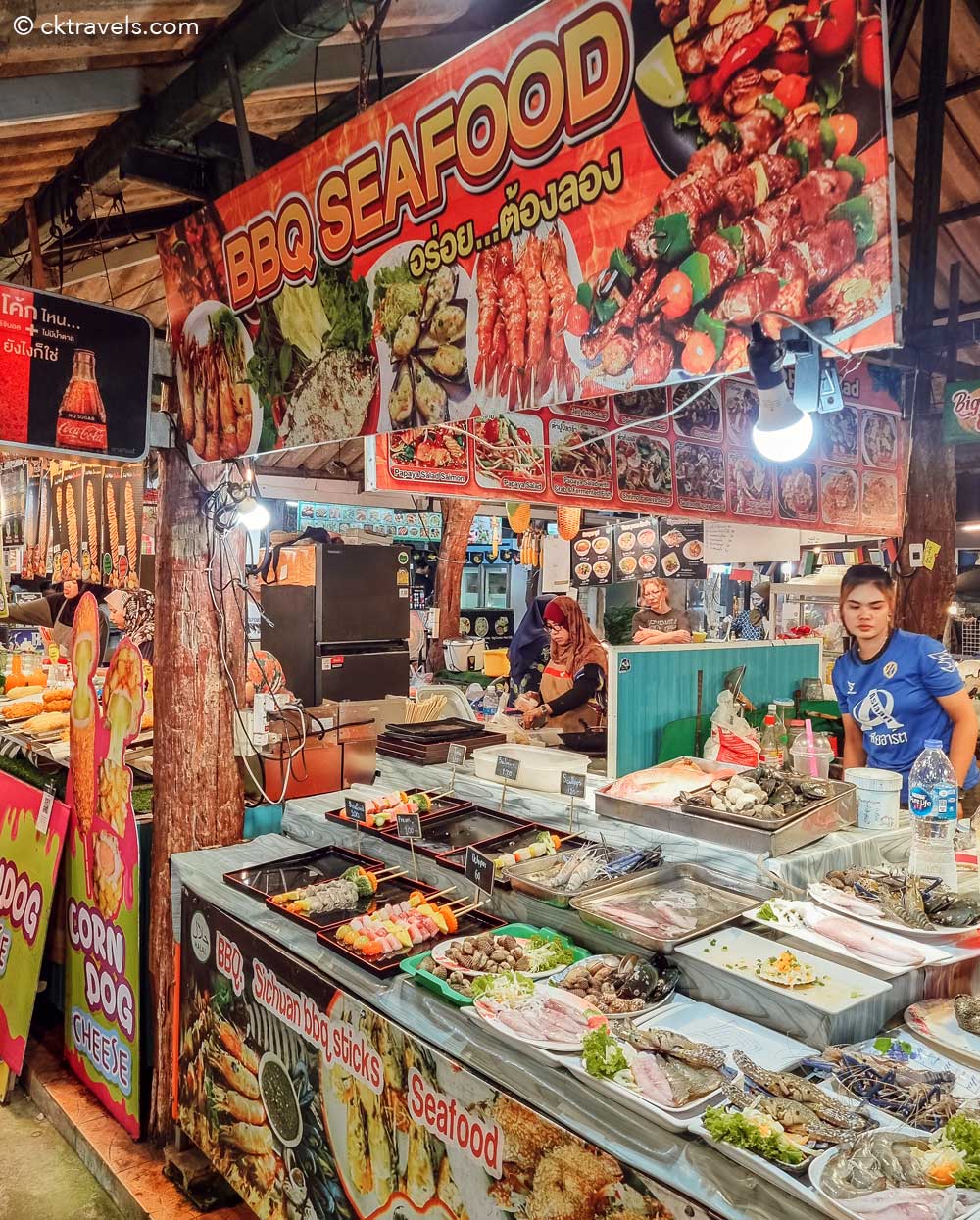 Ao Nang Landmark Night Market BBQ seafood food stall Krabi