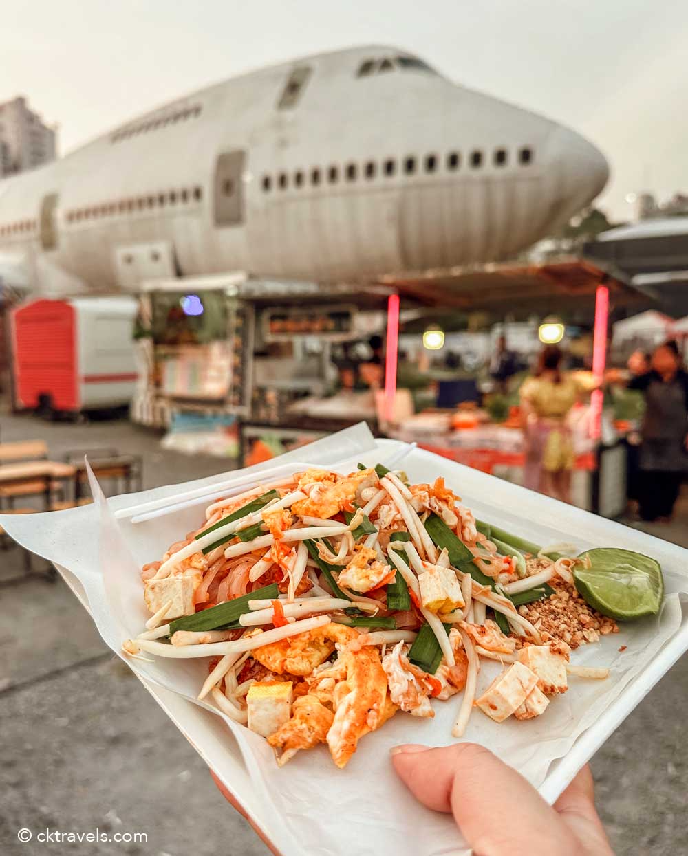Runway Street Food plane market Pattaya Thailand