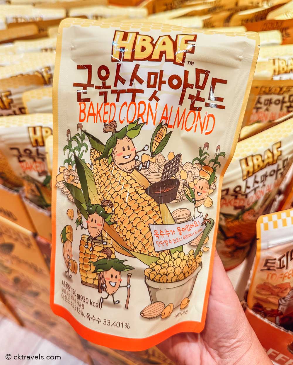 HBAF baked corn Almonds south korea