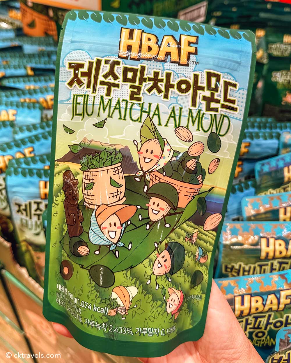 HBAF jeju matcha Almonds south korea