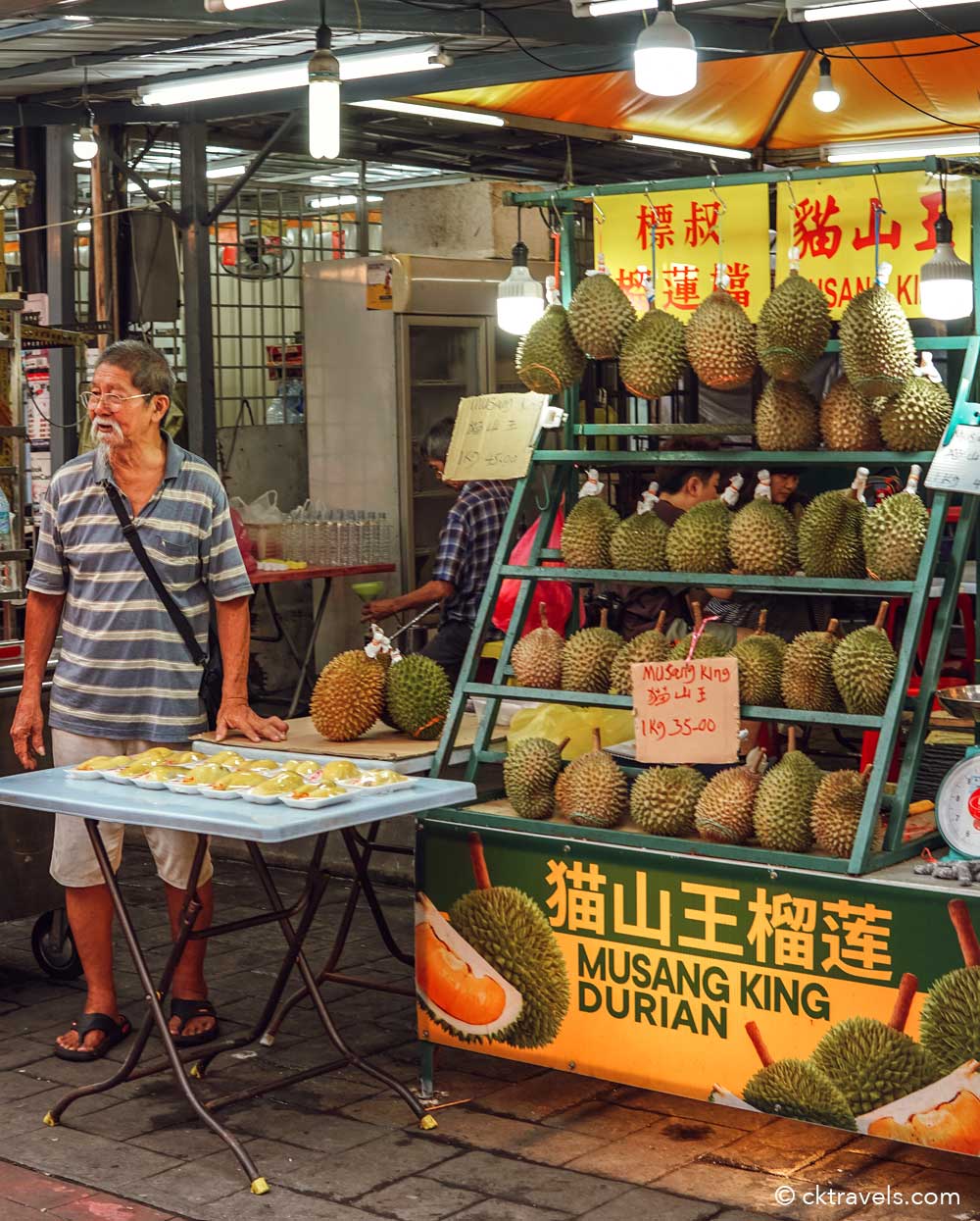 durian, Jalan Alor food street night market - Kuala Lumpur