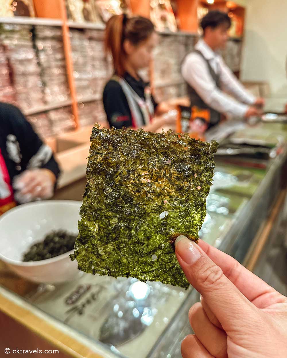 Seaweed tasting at The Kim and Kimchee Museum Jeju Island