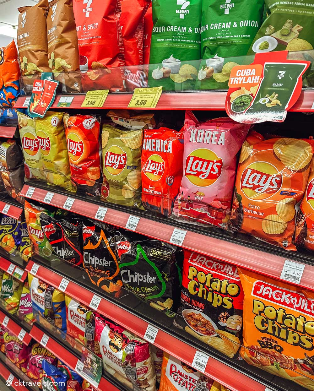 Malaysia 7-Eleven Stores - lays potato chips