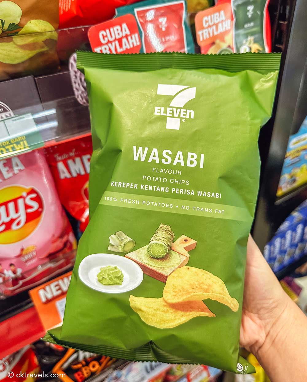 Malaysia 7-Eleven Stores - wasabi potato chips