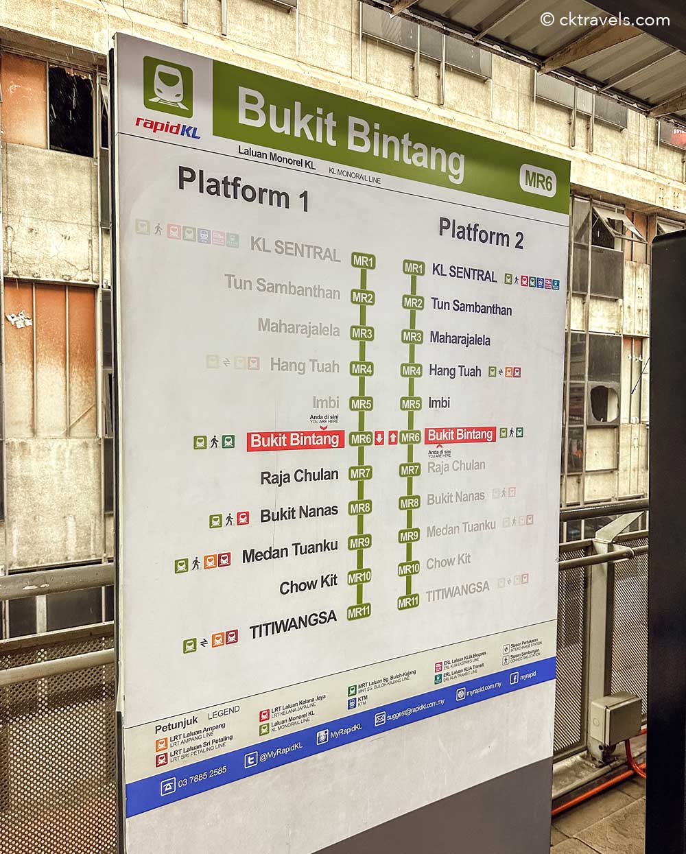 Monorail Kuala Lumpur map