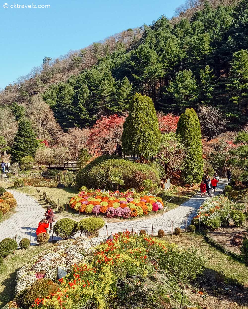 The Sunken Garden. The Garden of Morning Calm near Seoul, South Korea