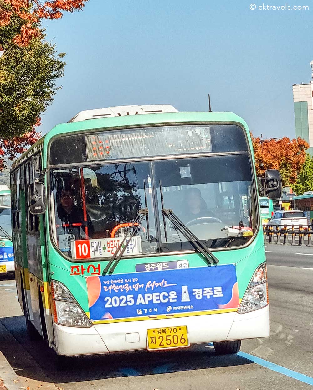 bus 10 Gyeongu to Bulguksa Temple 