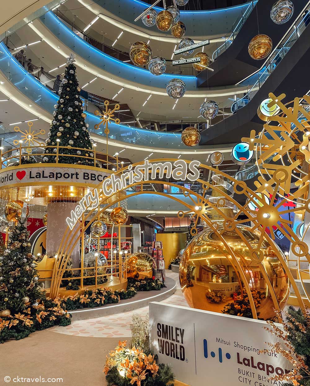 LaLaport Mall Bukit Bintang City Centre Kuala Lumpur Christmas decorations smiley