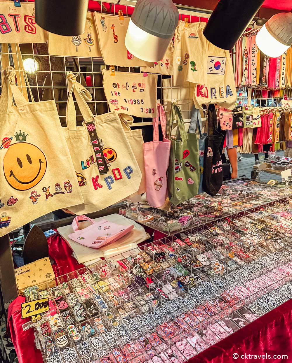 Customizable Accessory Shops and Market Stalls Myeongdong